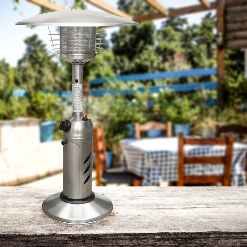 Hanover Mini Umbrella 11000 Propane Tabletop Patio Heater Wayfair